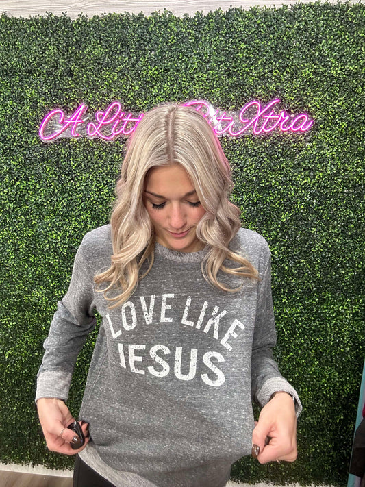 Love Like Jesus Grey Crew