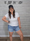 Z MEDIUM RAW FRAYED HEM RIPPED DENIM SHORTS