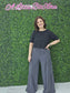 WIDE LEG PANTS CHARCOAL
