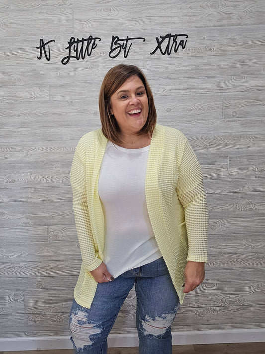 PALE YELLOW CARDIGAN