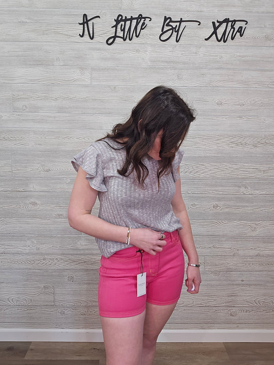 Magenta JB Jean Shorts