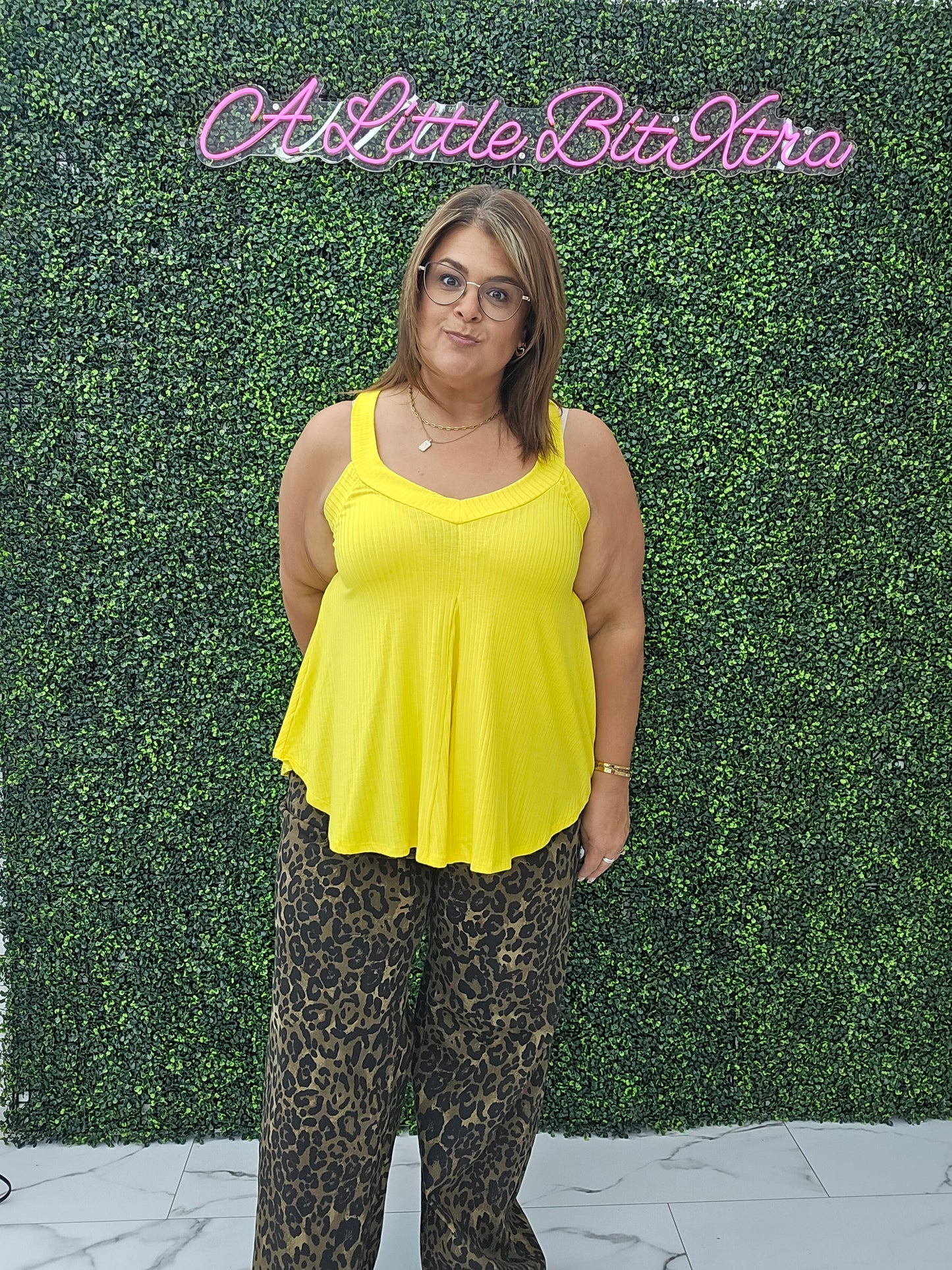 SUMMER KINGSLEY TANK: BRIGHT YELLOW