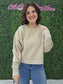 Corded Boxy Pullover Latte
