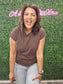 MAHOGANY ROUND NECK FOLDED SHORT SLEEVE