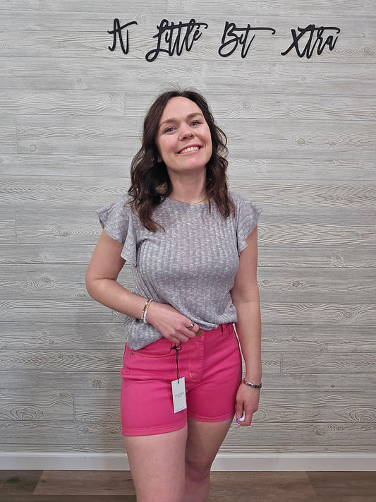 Magenta JB Jean Shorts