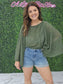 Olive Bell Sleeve top