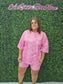 Pink Camo Biker Short Set