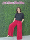 WIDE LEG PANTS RED