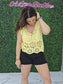 Crochet Tank Top: Yellow