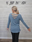 ANTIQUE BLUE OPEN BACK TOP