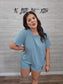 Dusty Teal Soft Melange Hacci Set