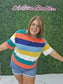 Multicolor Block Short Top