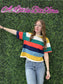 Multicolor Block Short Top