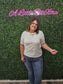 Short Sleeve Crew Neck Sage Stripe Oversize T-Shirt