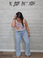 Summer Floral Mosaic Embroidered Crochet Top: Pink Combo