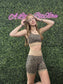 CHEETAH BRA & BIKER SHORTS SET