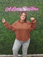 Light Fleece Midi Balloon Sleeve Sweater Brown