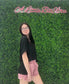 Winter ROSE Acid Wash Fleece Shorts