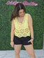 Crochet Tank Top: Yellow
