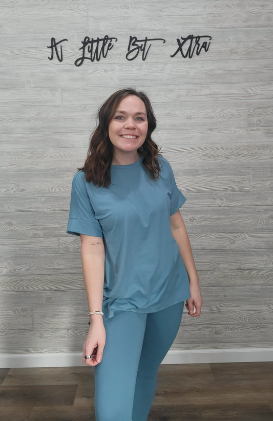 DUSTY TEAL LOUNGEWEAR SET
