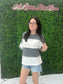 Charcoal Exposed Seam Top