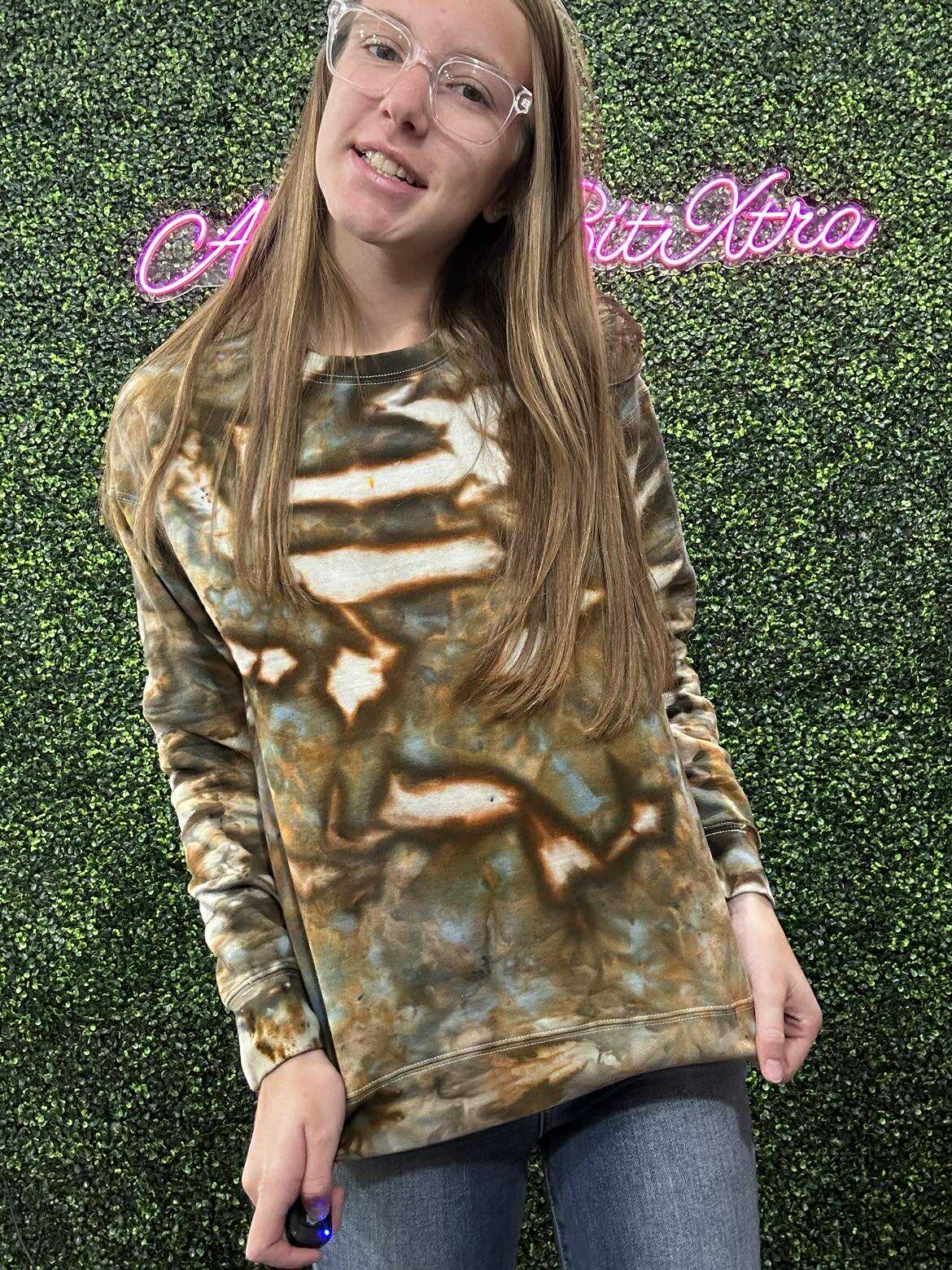 Fall Leaves Tie Dye crew neck