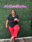 JB HIGH-WAISTED RED CROPPED JEANS