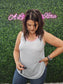 KNIT HEM TWO TONE TANK