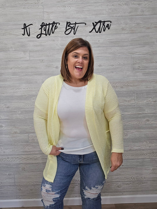 PALE YELLOW CARDIGAN