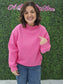 Mock Neck Sweatshirt (hot pink)