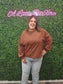 Light Fleece Midi Balloon Sleeve Sweater Brown