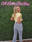 JB HIGH-WAISTED TUMMY CONTROL VINTAGE WASH SIDE SLIT JEANS
