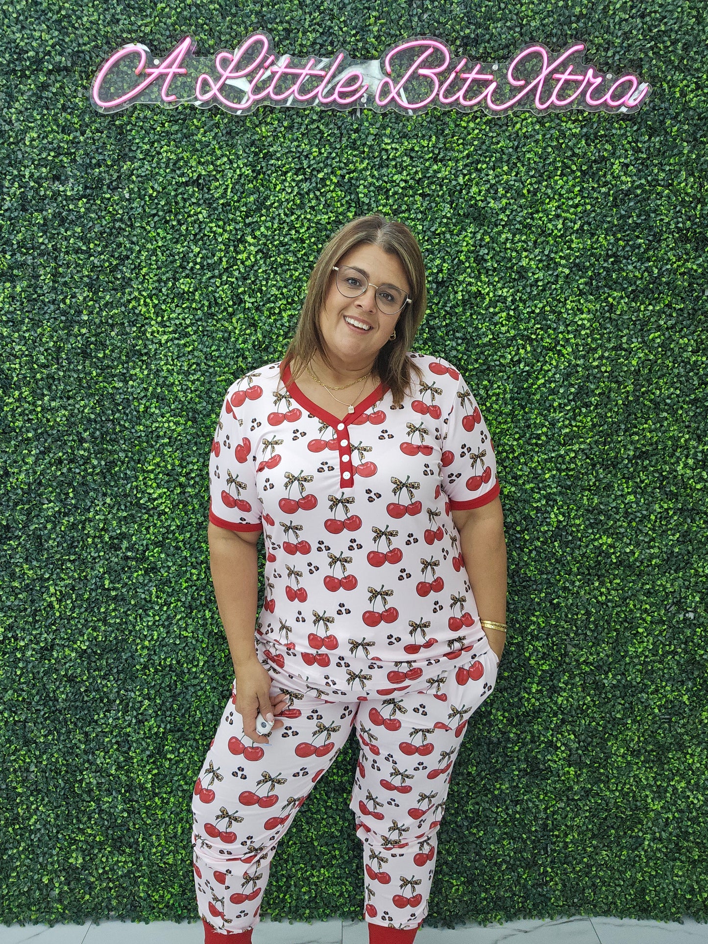 Leopard Cherry Pajamas