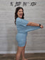 Dusty Teal Soft Melange Hacci Set