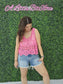 Crochet Tank Top: Pink