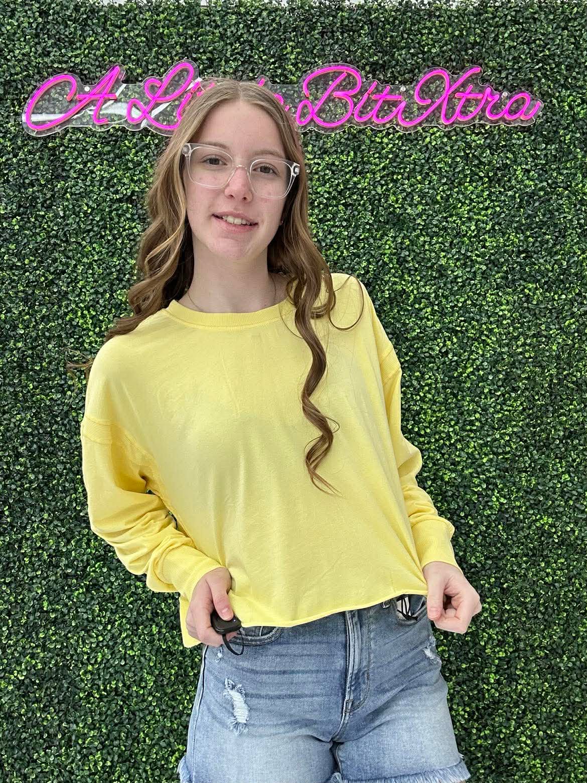 Open Back Long Sleeve Tee / YELLOW