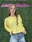 Open Back Long Sleeve Tee / YELLOW