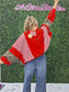 GAMEDAY THEME STRIPE MIX AND MATCH TOP: RED