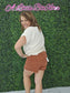 Z Rust Acid Wash Frayed Cutoff Hem Shorts