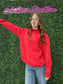 Mock Neck Sweatshirt (red)