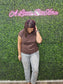 MAHOGANY ROUND NECK FOLDED SHORT SLEEVE