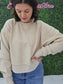 Corded Boxy Pullover Latte