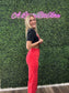 JB HIGH-WAISTED RED CROPPED JEANS