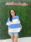 Cornflower Blue Exposed Seam Top