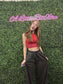 BLACK ACID WASH WIDE LEG SWEATPANTS