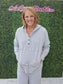 Fleece Half Snap Button Hoodie- Heather Grey