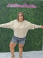 Corded Boxy Pullover Latte