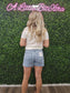 Z DISTRESSED LIGHT HEM DENIM SHORTS