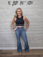 Black Rhinestone Crop Tank