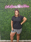 BLACK BOXY COTTON TEE